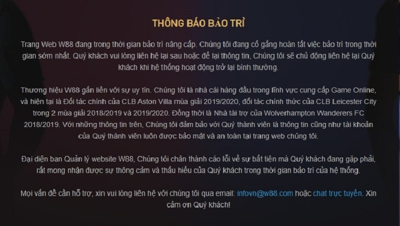 Thời gian bảo trì tại KUBET là bao nhiêu lâu?